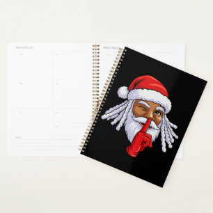 African American Santa Claus Christmas Party Decor Planner