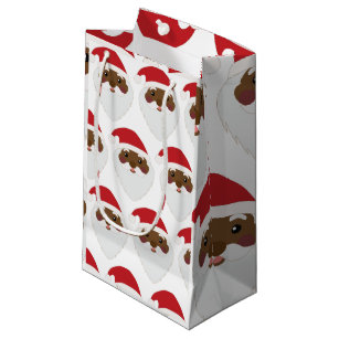 African American Santa Claus Small Gift Bag