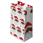 African American Santa Claus Small Gift Bag (Back Angled)