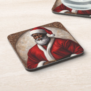 African American Santa Coasters