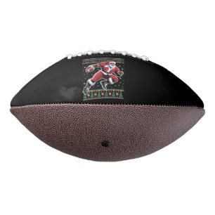African American Santa Football Ugly Christmas 