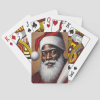 African American Santa Playing Cards