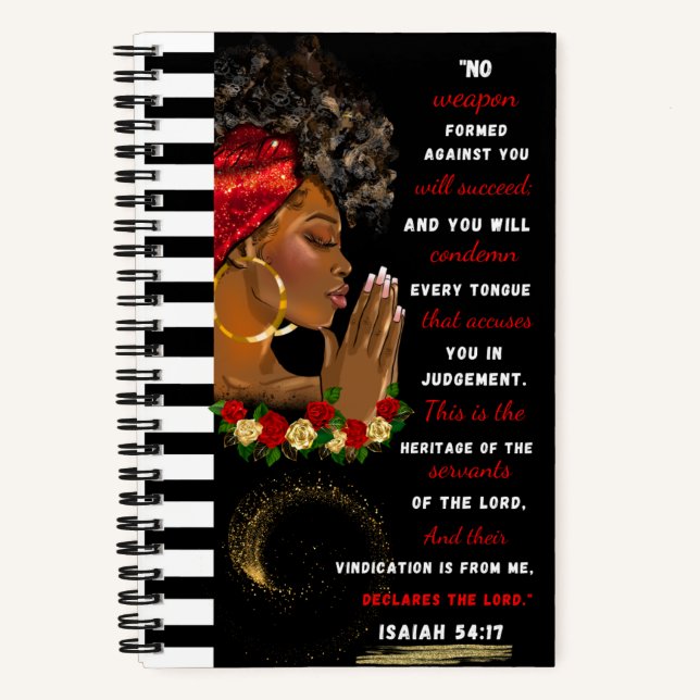 African American Scripture Spiral Note Book (Front)