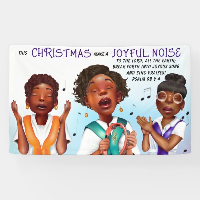 African American Singers Scripture Banner (Horizontal)