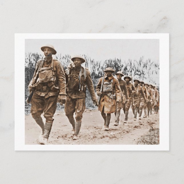 African American Soldiers WWI Postcard (Front)