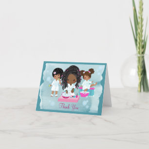 African American Spa Party Merci Cartes