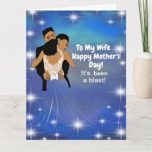 African American Starry Skies Mother's Day Card