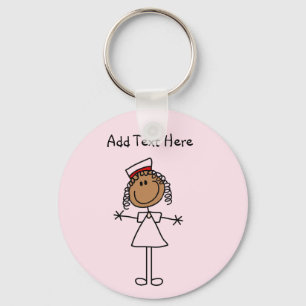 African American Stick Figure Tshirts and Gifts Keychain