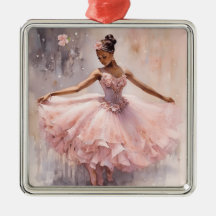 African American SugarPlum Fairy Pink Flower Tutu
