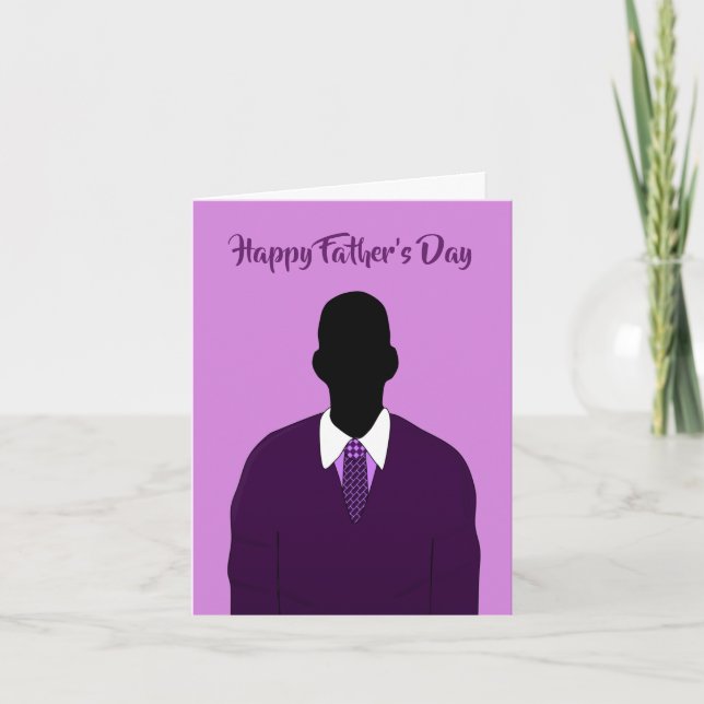 African American Suit & Tie Happy Father's Day     Card (Front)