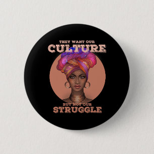 African American T For Women Black History Culture 2 Inch Round Button