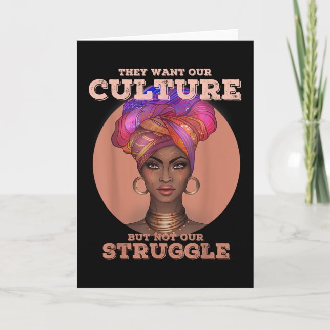 African American t s for women Black History Cultu Card (Front)
