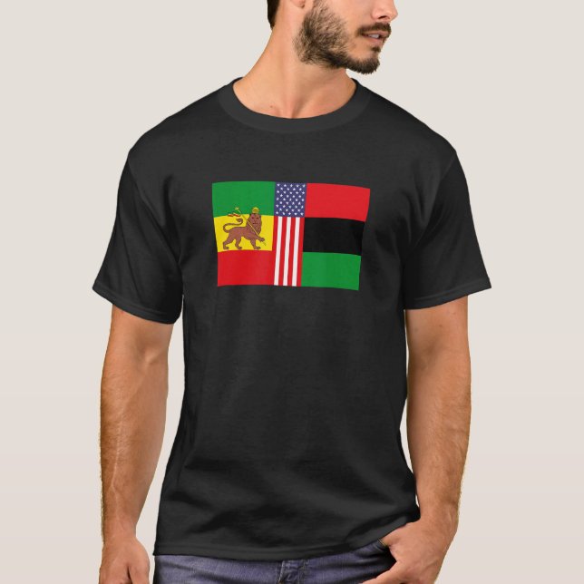 African American Unity Flag T-Shirt (Front)