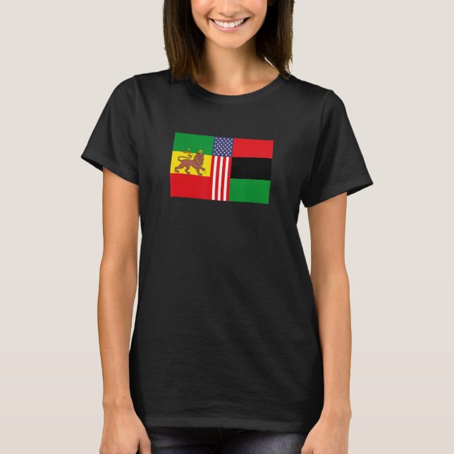 African American Unity Flag T-Shirt (Front)