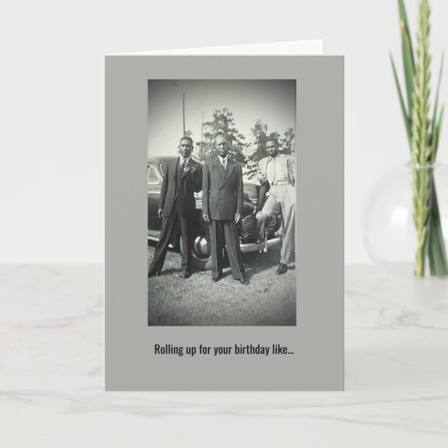 African American Vintage Photo Birthday Card (Front)