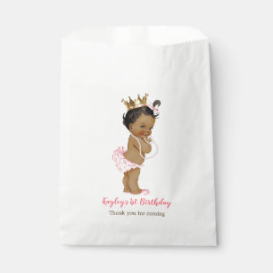 African American Vintage Princess 1st Birthday Favour Bag