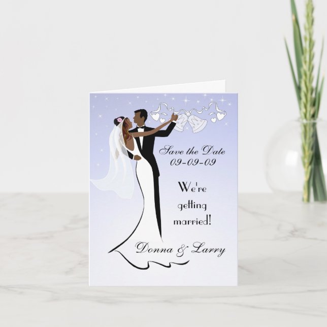 African American Wedding Enregistrer la carte de l (Devant)