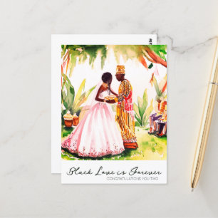 African American Wedding Postcard