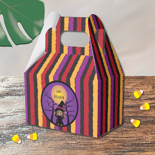 African American Witch Favor Box - Happy Halloween