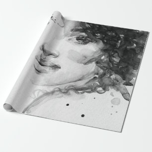 african american woman. beauty fashion illustratio wrapping paper