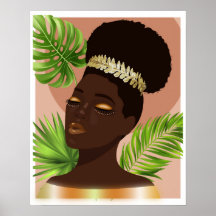 African American Woman Gold illustration