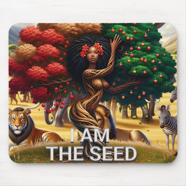 African American Woman inspirational Quote office Mouse Pad (Front)