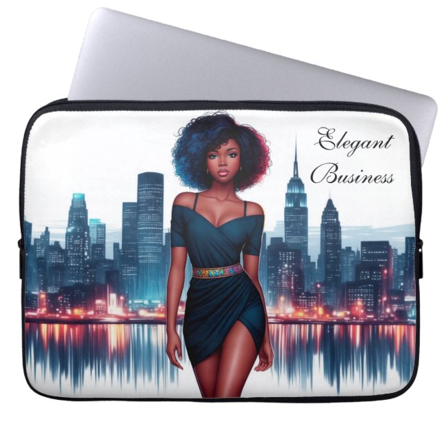 African American woman modern decor pretty Laptop Sleeve (Front)