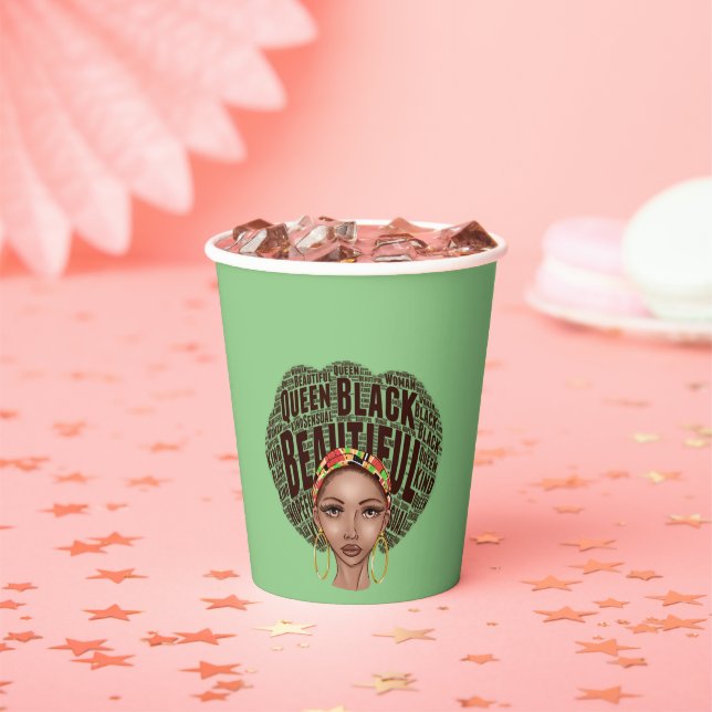 African American Woman Paper Cups (Insitu)