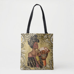 African American Woman Tote Bag