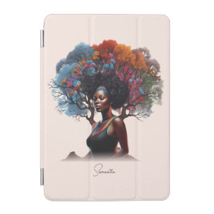 African-American Woman with Tree-Adorned Hair iPad Mini Cover