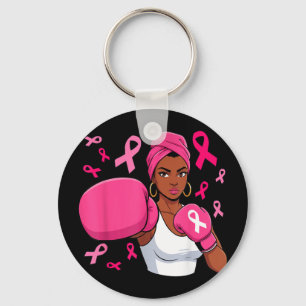 African American Women Fight Breast Cancer Keychain