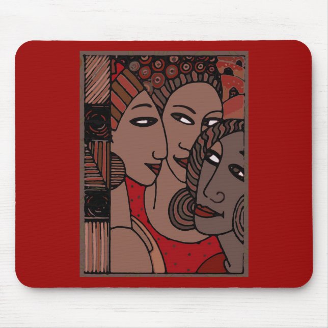 African American Women Mouse Pad (Front)