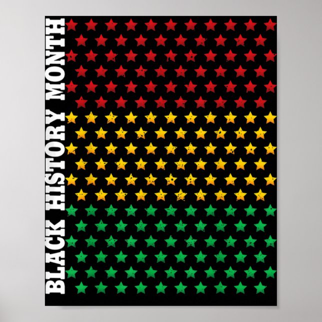 African Americans Black History Month Gifts Black Poster (Front)