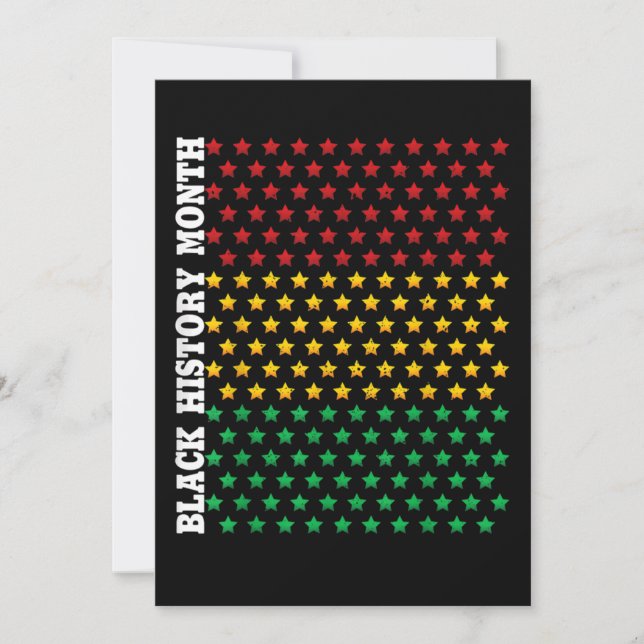African Americans Black History Month Gifts Black Save The Date (Front)