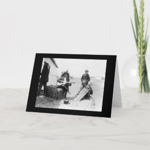 African Americans with Kazoos and a Guitar 1914 Card