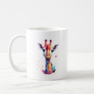 African animal art The colorful giraffe for funny  Coffee Mug