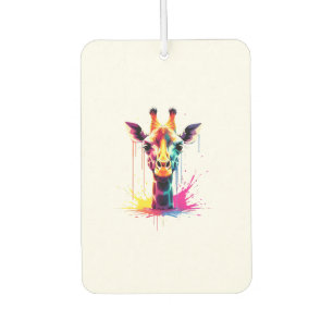 African animal art The colourful giraffe for funny Air Freshener