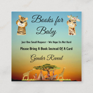 African Animal Gender Reveal Enclosure Card