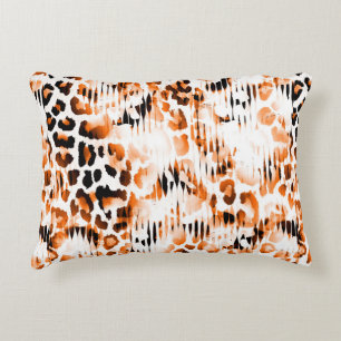 African Animal Prints. Vintage Natural Pattern. Bl Accent Pillow