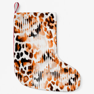 African Animal Prints. Vintage Natural Pattern. Bl Small Christmas Stocking