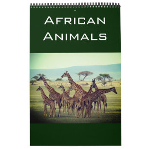 african animals 2025 calendar