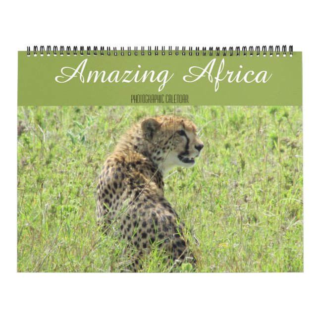 african animals 2026 large calendar (Cover)