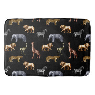 African Animals Bath Mat