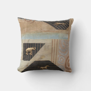 African Animals Collage  Throw Pillow