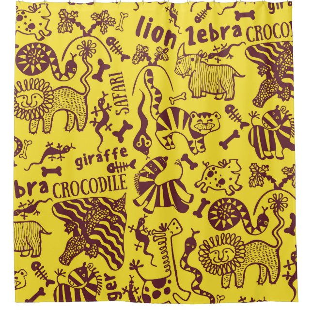 African Animals: Cultural Seamless Pattern. (Front)