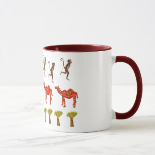 African Animals Cute Illustration  Combo Mug