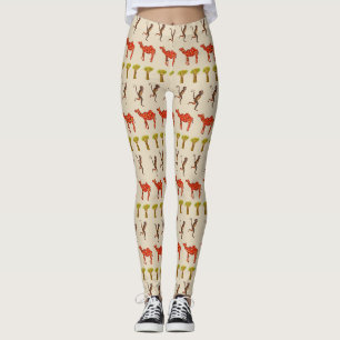 African Animals Cute Illustration Custom Leggings