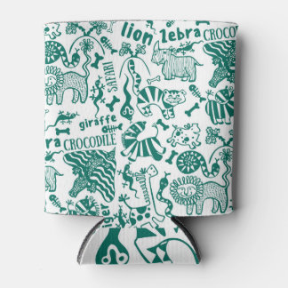 African animals: diverse seamless pattern. can cooler