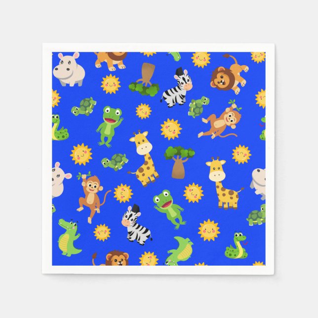 African Animals Napkin (Front)