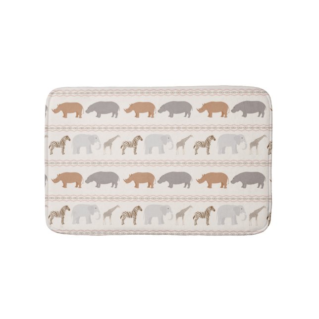 African animals pattern 1 bath mat (Front)